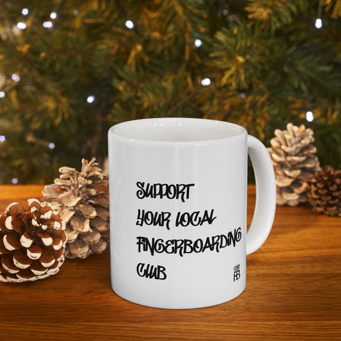 Support Your Local Fingerboarding Club White Mug | Available in 11oz or 15oz