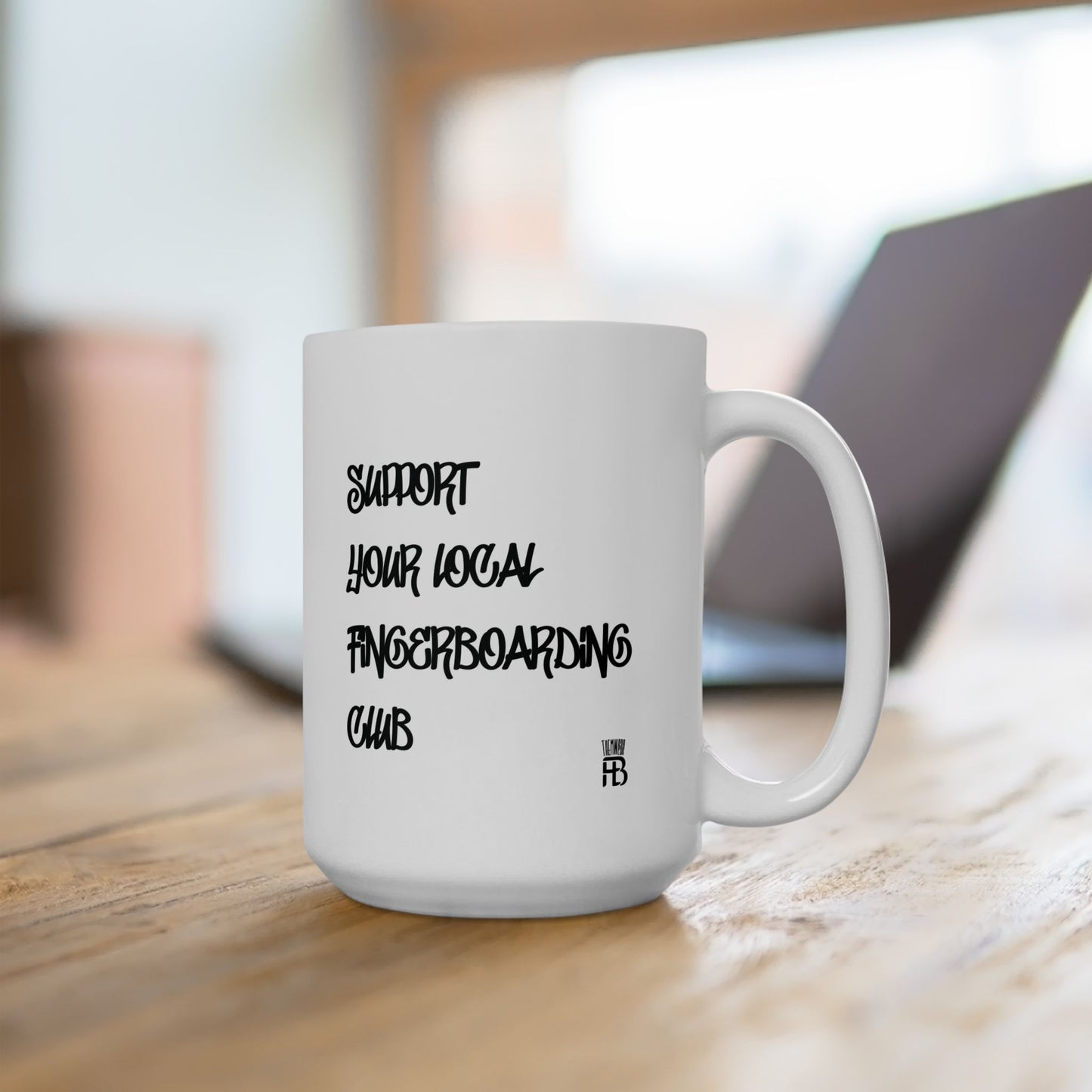 Support Your Local Fingerboarding Club White Mug | Available in 11oz or 15oz
